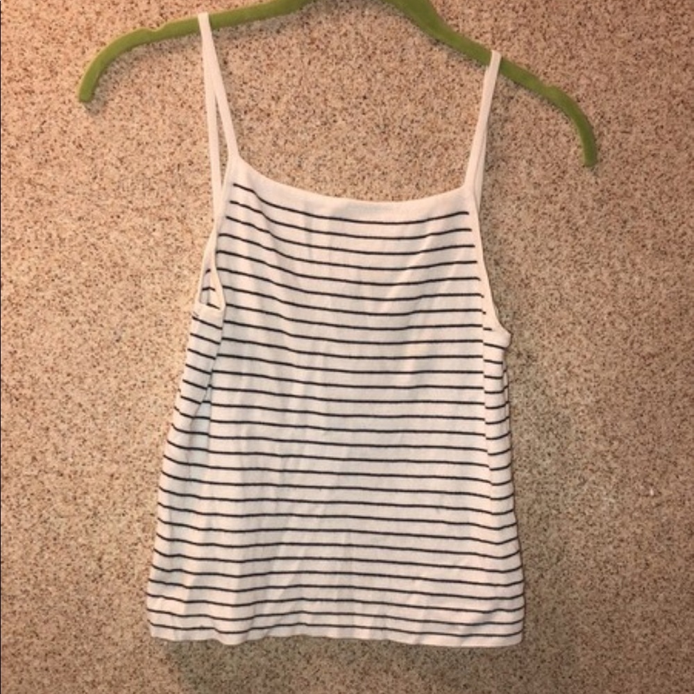 Black and White Striped Tank Top
